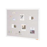 VEVOR 48x36 White Cork Board with Linen Surface Wall-Mounted Bulletin Board