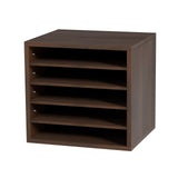 VEVOR Literature Organizers, 5 Compartments Office Mailbox with Adjustable Shelves, Wood literature sorter 13.9x12x13 inches for