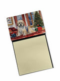 NEW Lhasa Apso Cozy Christmas Sticky Note Holder Refillable Dispenser Self-Sticky Note Pads, Memo Pads Blank Desk Accessories