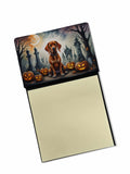 NEW Vizsla Spooky Halloween Sticky Note Holder Refillable Dispenser Self-Sticky Note Pads, Memo Pads Blank Desk Accessories