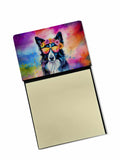 NEW Border Collie Hippie Dawg Sticky Note Holder Refillable Dispenser Self-Sticky Note Pads, Memo Pads Blank Desk Accessories