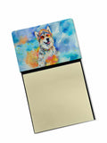 NEW Alaskan Malamute Hippie Dawg Sticky Note Holder Refillable Dispenser Self-Sticky Note Pads, Memo Pads Blank Desk Accessories