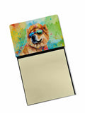 NEW Chow Chow Hippie Dawg Sticky Note Holder Refillable Dispenser Self-Sticky Note Pads, Memo Pads Blank Desk Accessories