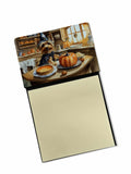 NEW Silky Terrier Fall Kitchen Pumpkins Sticky Note Holder Refillable Dispenser Self-Sticky Note Pads, Memo Pads Blank Desk Acce