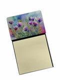 NEW South Dakota Pasque Flowers in Watercolor Sticky Note Holder Refillable Dispenser Self-Sticky Note Pads, Memo Pads Blank Des