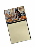 NEW Doberman Pinscher Fall Kitchen Pumpkins Sticky Note Holder Refillable Dispenser Self-Sticky Note Pads, Memo Pads Blank Desk 
