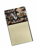 NEW Boston Terrier Fall Kitchen Pumpkins Sticky Note Holder Refillable Dispenser Self-Sticky Note Pads, Memo Pads Blank Desk Acc