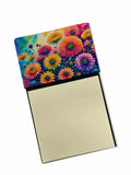 NEW Chrysanthemums in Color Sticky Note Holder Refillable Dispenser Self-Sticky Note Pads, Memo Pads Blank Desk Accessories