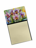 NEW Orchids in Watercolor Sticky Note Holder Refillable Dispenser Self-Sticky Note Pads, Memo Pads Blank Desk Accessories