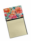 NEW Peonies in Watercolor Sticky Note Holder Refillable Dispenser Self-Sticky Note Pads, Memo Pads Blank Desk Accessories