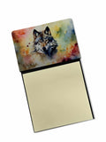 NEW Wolves Wolf Sticky Note Holder Refillable Dispenser Self-Sticky Note Pads, Memo Pads Blank Desk Accessories