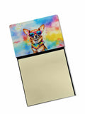 NEW Chihuahua Hippie Dawg Sticky Note Holder Refillable Dispenser Self-Sticky Note Pads, Memo Pads Blank Desk Accessories