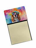 NEW Cavalier Spaniel Hippie Dawg Sticky Note Holder Refillable Dispenser Self-Sticky Note Pads, Memo Pads Blank Desk Accessories