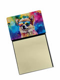 NEW Pomeranian Hippie Dawg Sticky Note Holder Refillable Dispenser Self-Sticky Note Pads, Memo Pads Blank Desk Accessories