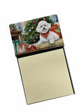 NEW Bichon Frise Cozy Christmas Sticky Note Holder Refillable Dispenser Self-Sticky Note Pads, Memo Pads Blank Desk Accessories