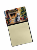 NEW Bearded Collie Cozy Christmas Sticky Note Holder Refillable Dispenser Self-Sticky Note Pads, Memo Pads Blank Desk Accessorie