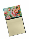 NEW Delaware Peach Blossom in Watercolor Sticky Note Holder Refillable Dispenser Self-Sticky Note Pads, Memo Pads Blank Desk Acc