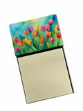NEW Tulips in Watercolor Sticky Note Holder Refillable Dispenser Self-Sticky Note Pads, Memo Pads Blank Desk Accessories