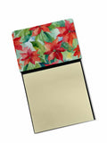 NEW Poinsettias in Watercolor Sticky Note Holder Refillable Dispenser Self-Sticky Note Pads, Memo Pads Blank Desk Accessories