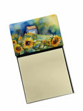 NEW Sunflowers in Watercolor Sticky Note Holder Refillable Dispenser Self-Sticky Note Pads, Memo Pads Blank Desk Accessories