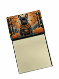 NEW Black French Bulldog Fall Sticky Note Holder Refillable Dispenser Self-Sticky Note Pads, Memo Pads Blank Desk Accessories