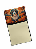 NEW Bearded Collie Fall Sticky Note Holder Refillable Dispenser Self-Sticky Note Pads, Memo Pads Blank Desk Accessories