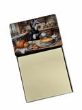 NEW Schnauzer Fall Kitchen Pumpkins Sticky Note Holder Refillable Dispenser Self-Sticky Note Pads, Memo Pads Blank Desk Accessor