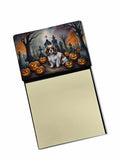 NEW Cavalier Spaniel Spooky Halloween Sticky Note Holder Refillable Dispenser Self-Sticky Note Pads, Memo Pads Blank Desk Access