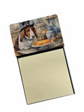 NEW Basset Hound Fall Kitchen Pumpkins Sticky Note Holder Refillable Dispenser Self-Sticky Note Pads, Memo Pads Blank Desk Acces