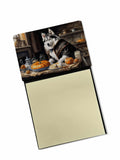 NEW Siberian Husky Fall Kitchen Pumpkins Sticky Note Holder Refillable Dispenser Self-Sticky Note Pads, Memo Pads Blank Desk Acc