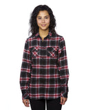 Burnside B5210 Ladies Plaid Boyfriend Flannel Shirt