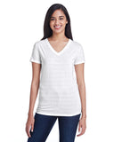 Threadfast Apparel 252RV Ladies Invisible Stripe VNeck TShirt