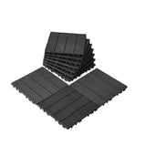 VEVOR Interlocking Deck Tiles 10 Pack 12x12 Plastic for Porch Dark Grey
