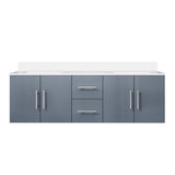 Dark Grey Double Bath Vanity 60 in. W x 22 in. D, with Cultured Marble Top