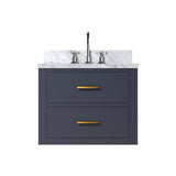 Blue Single Bath Vanity 24 in. W x 18 in. D, Acrylic Top, and Faucet Set