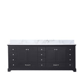 Espresso Double Bath Vanity 84 in. W x 22 in. D, with Carrara Marble Top