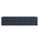 Blue Double Bath Vanity 80 in. W x 22 in. D
