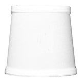 6"W x 5"H Set of 6 White Linen Drum Chandelier Clip-On Lampshade