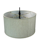 16"W 2 Light Swag Plug-In Pendant Textured Oatmeal with Diffuser Black Cord