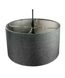 18"W 2 Light Swag Plug-In Pendant Granite Gray with Diffuser Black Cord