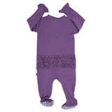 Deep Purple Ruffle Footie