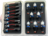 HPI Injectors Set of 8 LQ4 / LQ9 / 4.8 / 5.3 / 6.0 Delphi Shorty Multec High Impedance Fuel Injectors