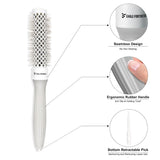 Eagle Fortress XL Ceramic + Ionic Round Hair Brush 0.98 in - Grey