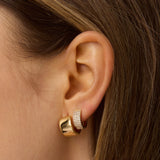 4 Row Pave Hoops