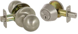 Callan KR3001 Fairfield Series Grade 3 Keyed Entry Knob & Single Cylinder Deadbolt Set Satin Nickel