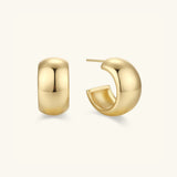 Gold Filled Dome Hoops