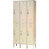 Global Industrial Capital® 2-Tier 6 Door Locker 36W X 15D X 78H Tan Unassembled
