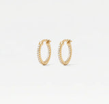 The Double Pavé Essential Huggie Hoop Earrings