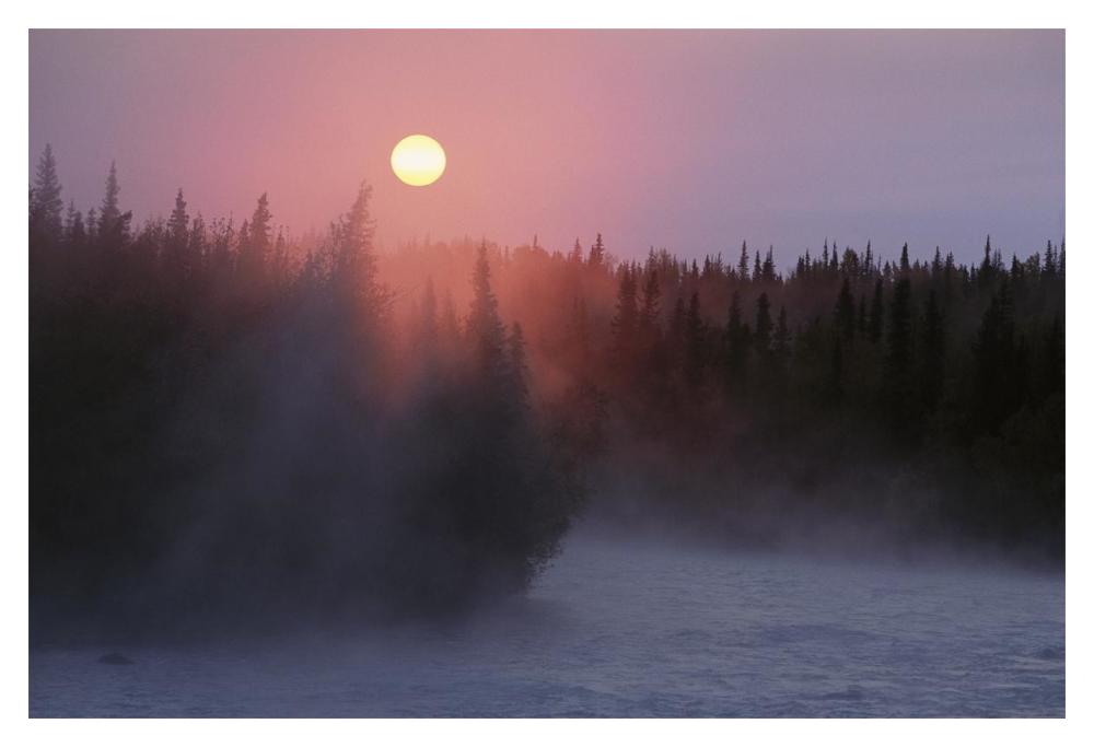 Sunrise Over Kasilof River, Kasilof, Alaska-Paper Art-20,,X14,,