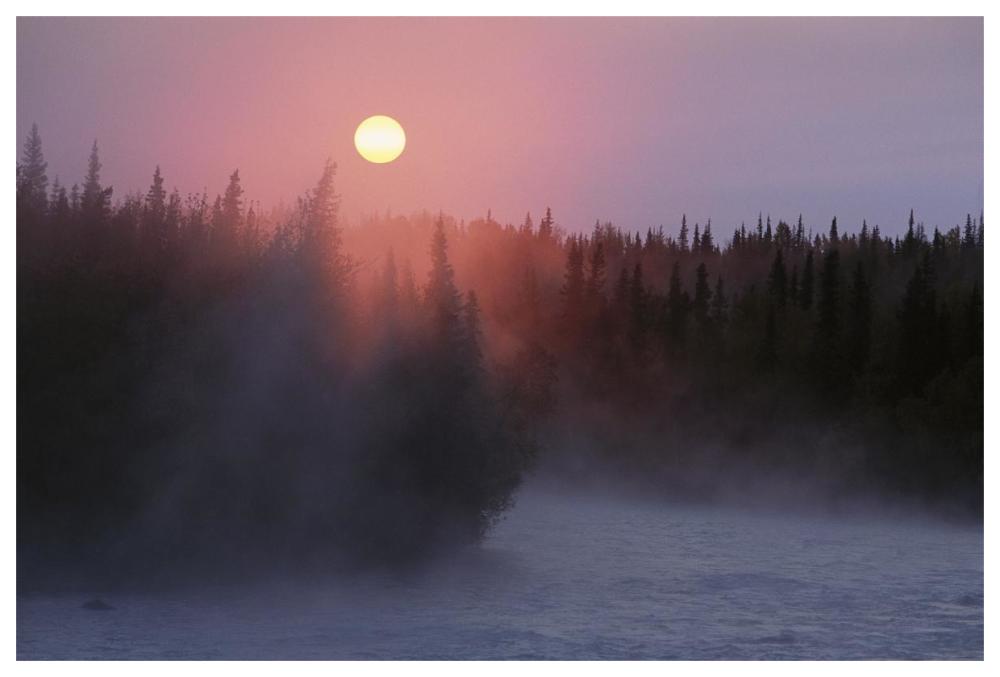 Sunrise Over Kasilof River, Kasilof, Alaska-Paper Art-62,,X42,,